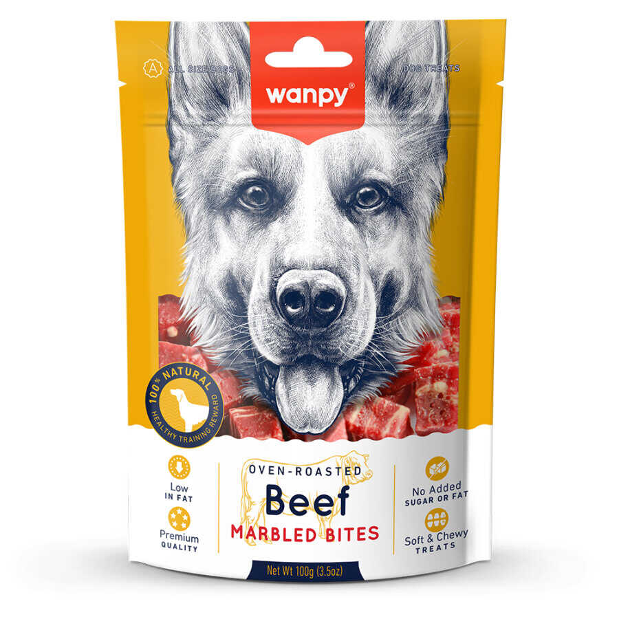 Wanpy Marbled ödül maması et parçaları 100 gr.
